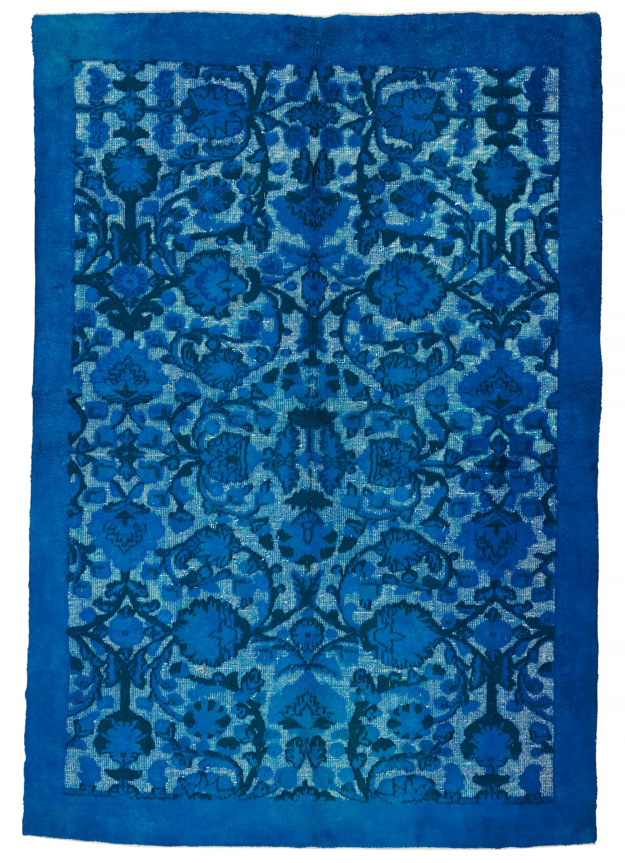 6x9 Vintage Hand-Carved Turkish Rug - 47036