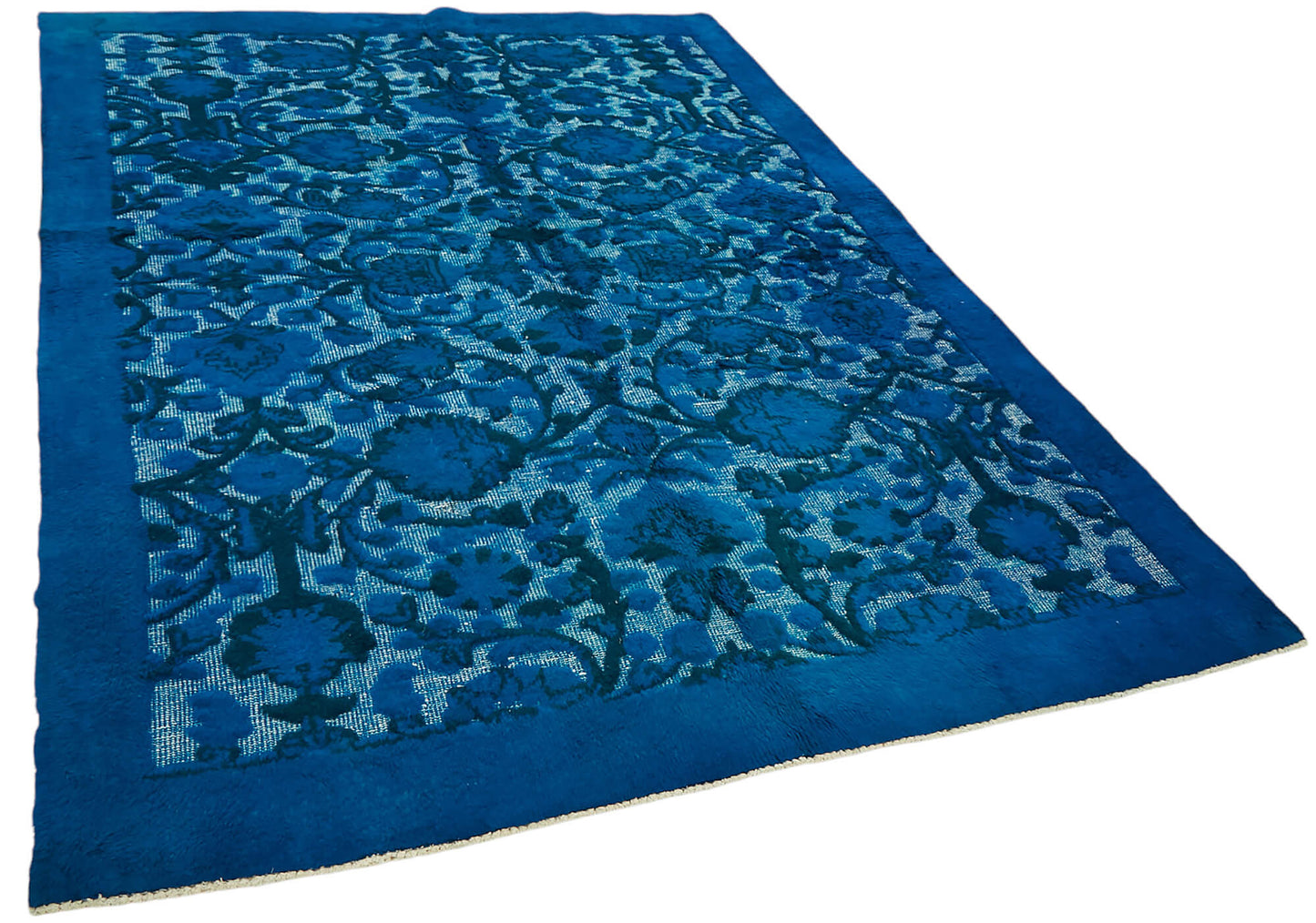 6x9 Vintage Hand-Carved Turkish Rug - 47036