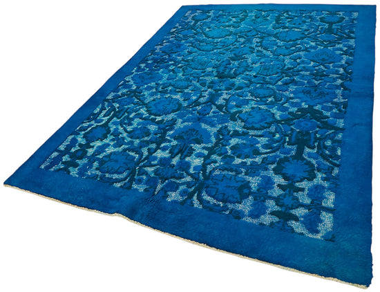 6x9 Vintage Hand-Carved Turkish Rug - 47036