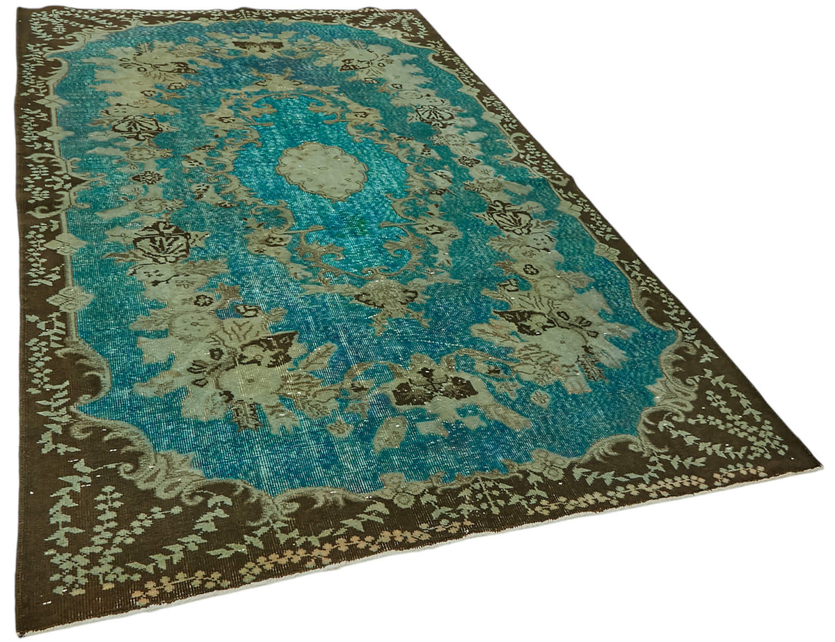 6x10 Vintage Hand-Carved Turkish Rug - 47038