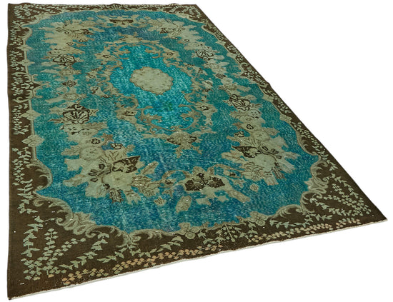 6x10 Vintage Hand-Carved Turkish Rug - 47038