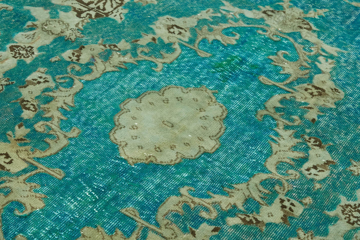 6x10 Vintage Hand-Carved Turkish Rug - 47038