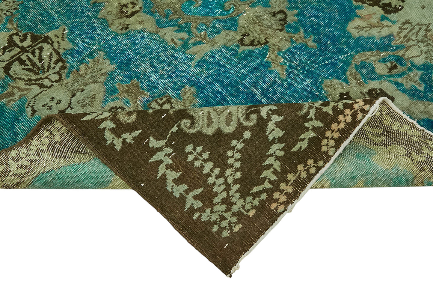 6x10 Vintage Hand-Carved Turkish Rug - 47038