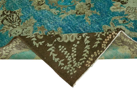 6x10 Vintage Hand-Carved Turkish Rug - 47038