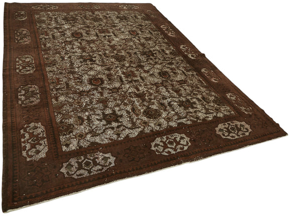 7x10 Vintage Hand-Carved Turkish Rug - 47042