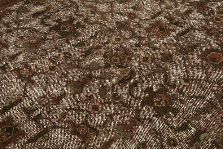 7x10 Vintage Hand-Carved Turkish Rug - 47042