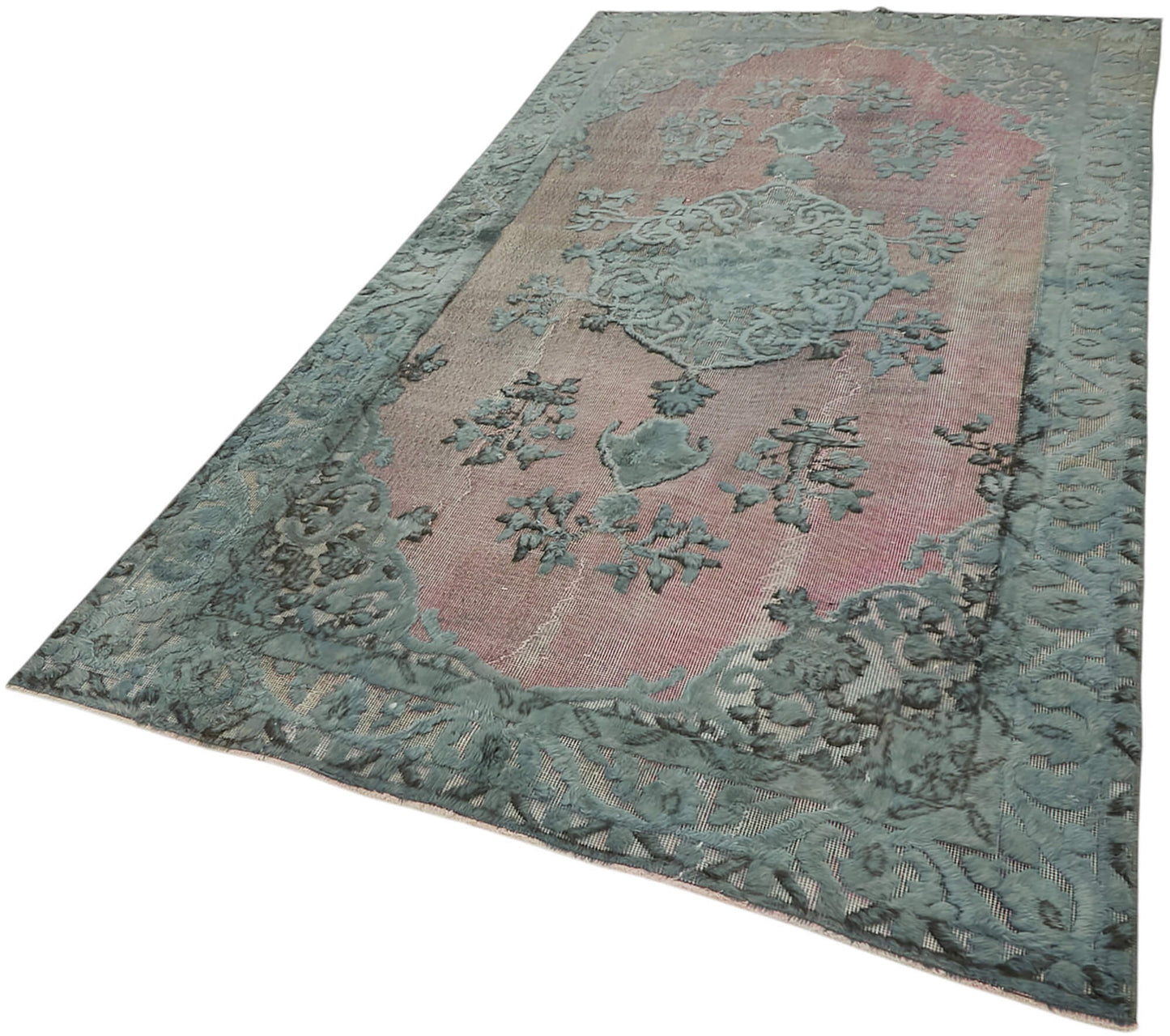 5x10 Vintage Hand-Carved Turkish Rug - 47043