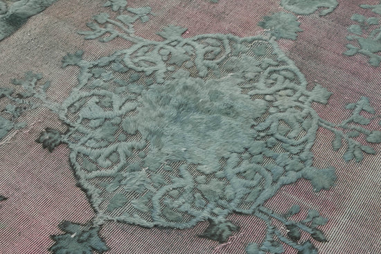 5x10 Vintage Hand-Carved Turkish Rug - 47043