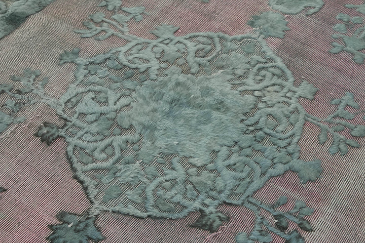 5x10 Vintage Hand-Carved Turkish Rug - 47043