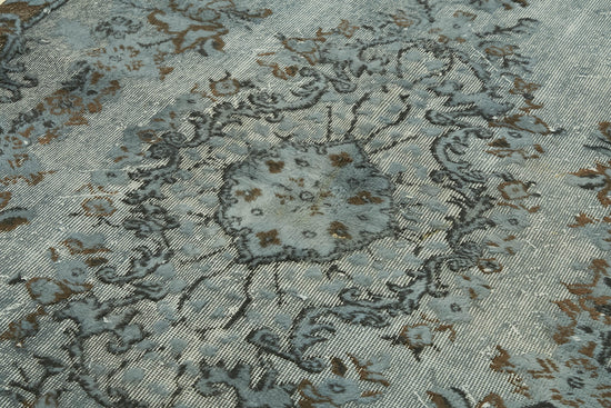 5x9 Vintage Hand-Carved Turkish Rug - 47044