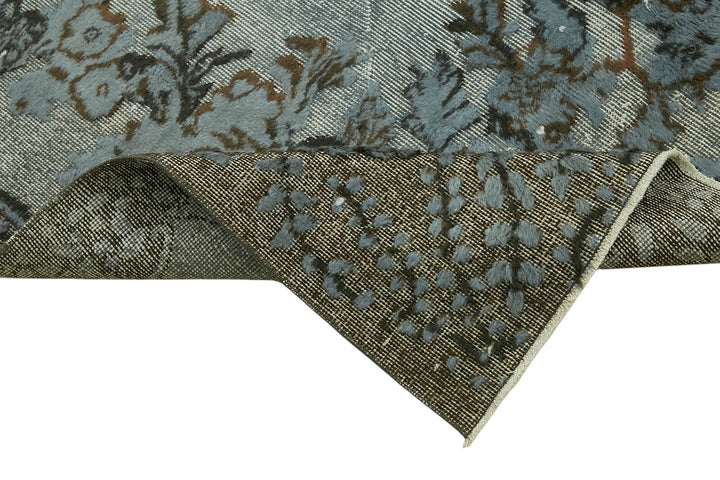 5x9 Vintage Hand-Carved Turkish Rug - 47044