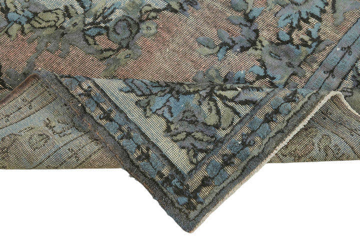 6x9 Vintage Hand-Carved Turkish Rug - 47045