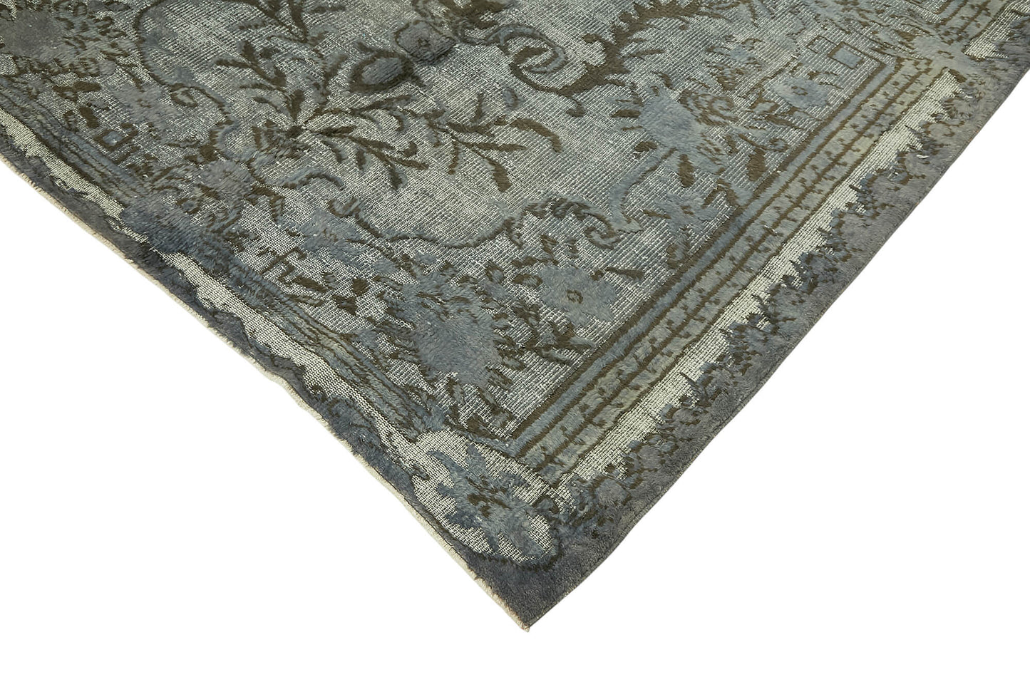 6x9 Vintage Hand-Carved Turkish Rug - 47046