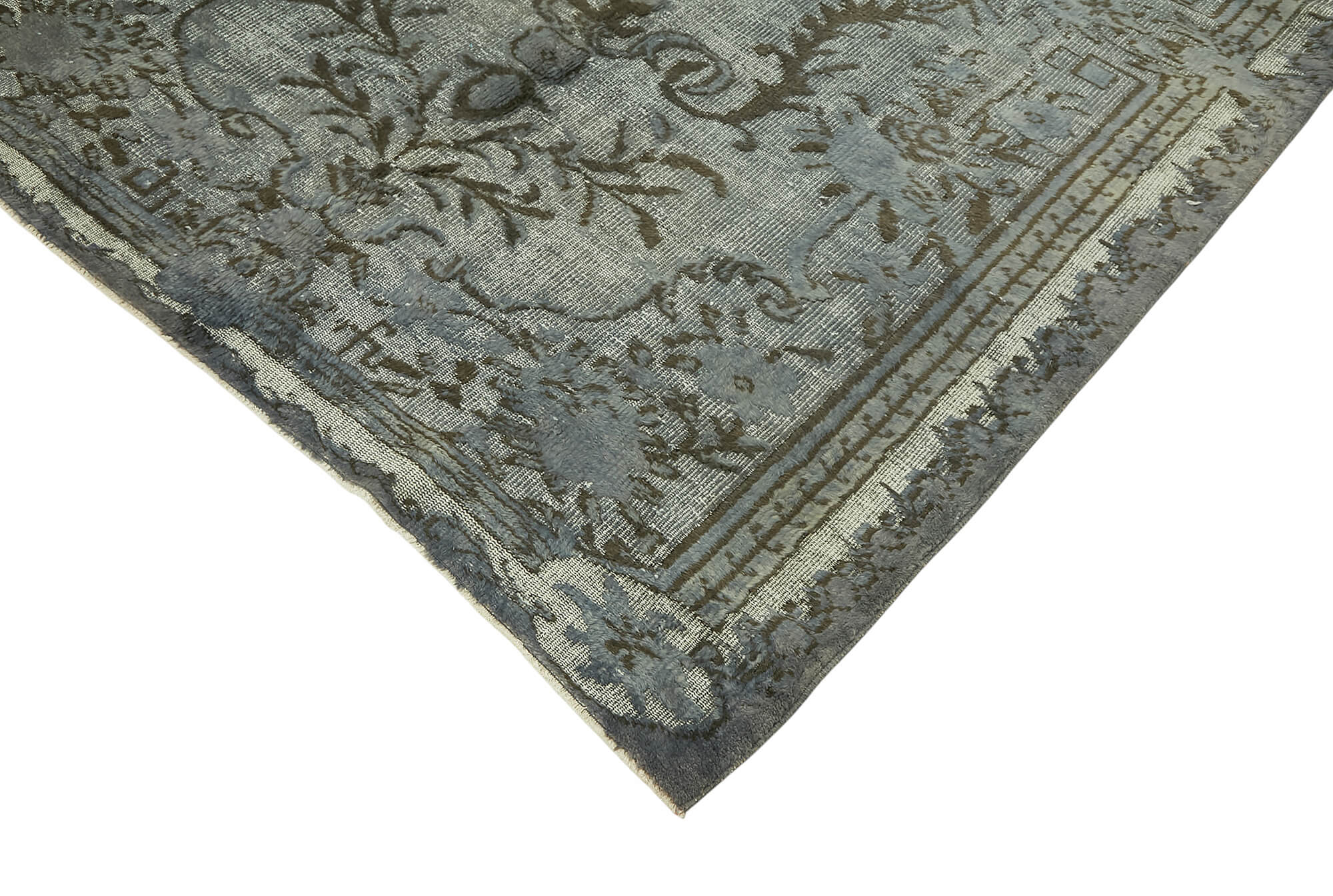 6x9 Vintage Hand-Carved Turkish Rug - 47046