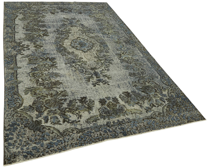 6x9 Vintage Hand-Carved Turkish Rug - 47047