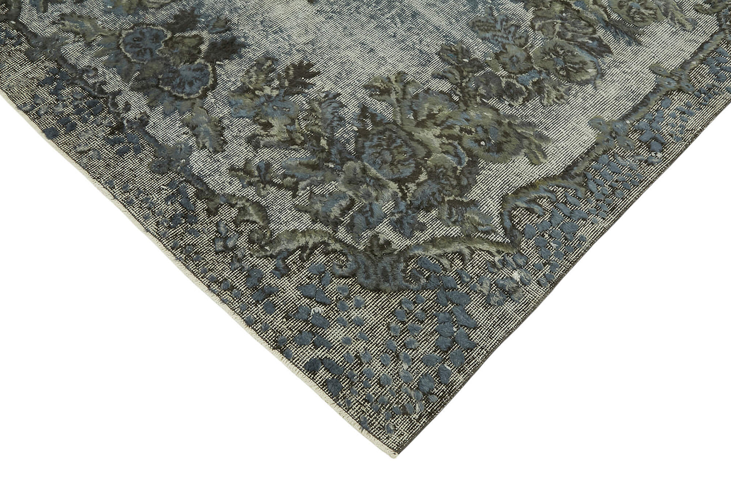 6x9 Vintage Hand-Carved Turkish Rug - 47047