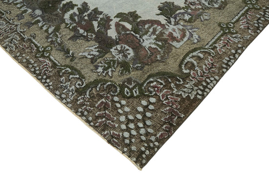 7x10 Vintage Hand-Carved Turkish Rug - 47048