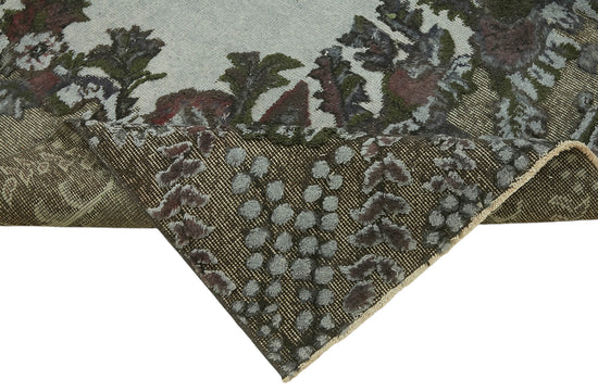 7x10 Vintage Hand-Carved Turkish Rug - 47048