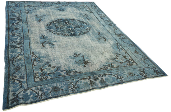 7x10 Vintage Hand-Carved Turkish Rug - 47049