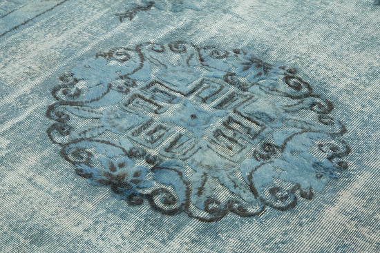 7x10 Vintage Hand-Carved Turkish Rug - 47049