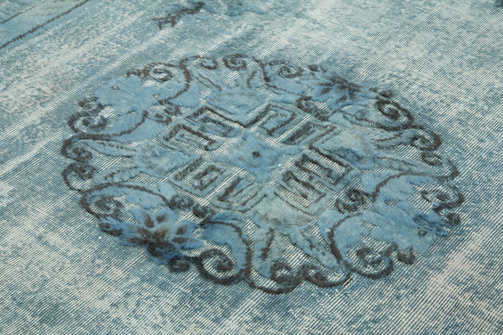 7x10 Vintage Hand-Carved Turkish Rug - 47049