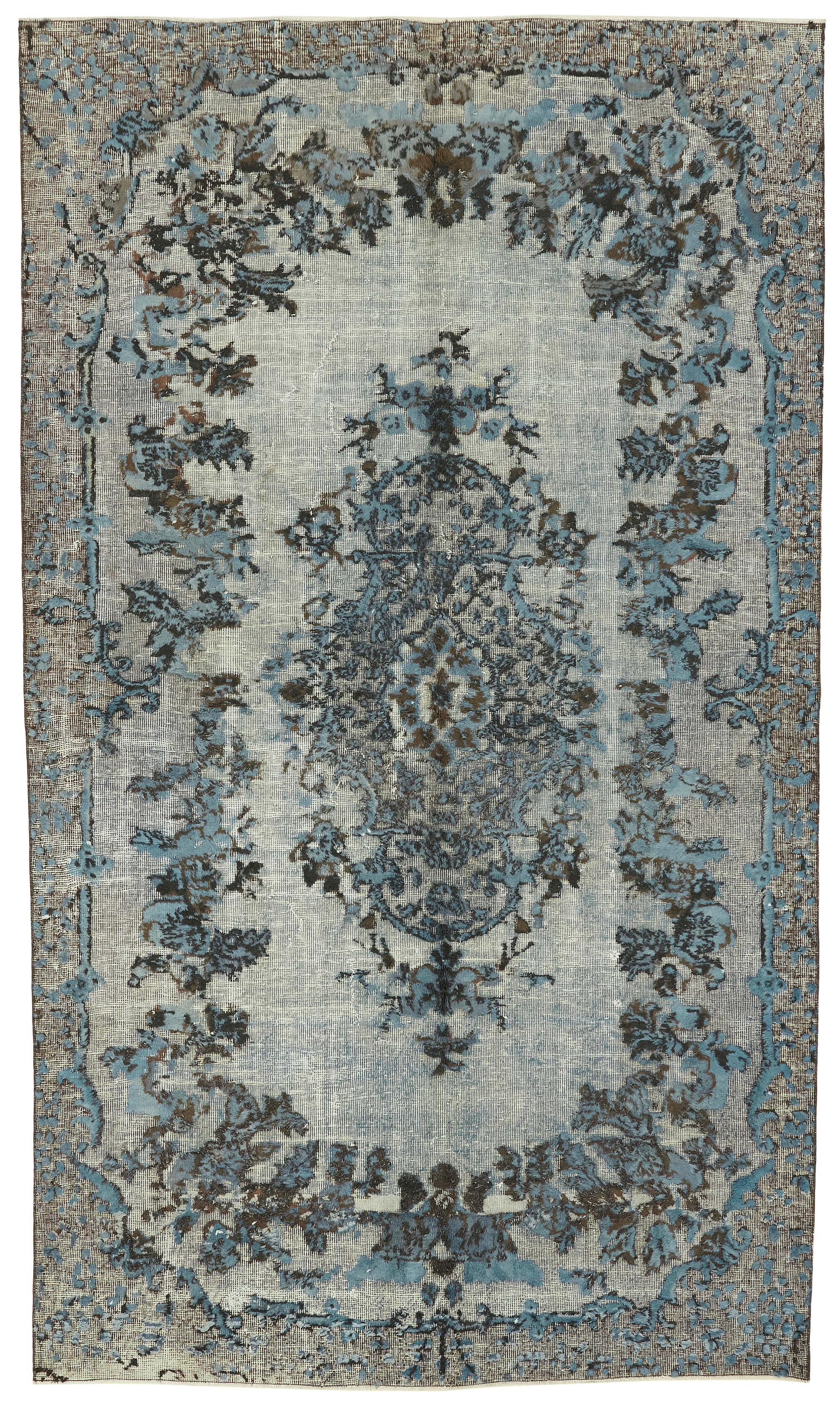6x11 Vintage Hand-Carved Turkish Rug - 47050