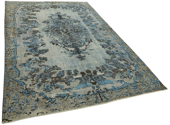 6x11 Vintage Hand-Carved Turkish Rug - 47050