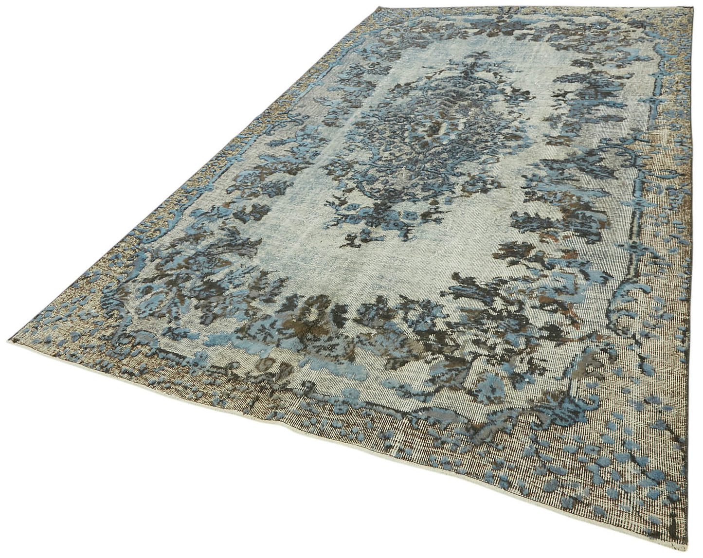 6x11 Vintage Hand-Carved Turkish Rug - 47050