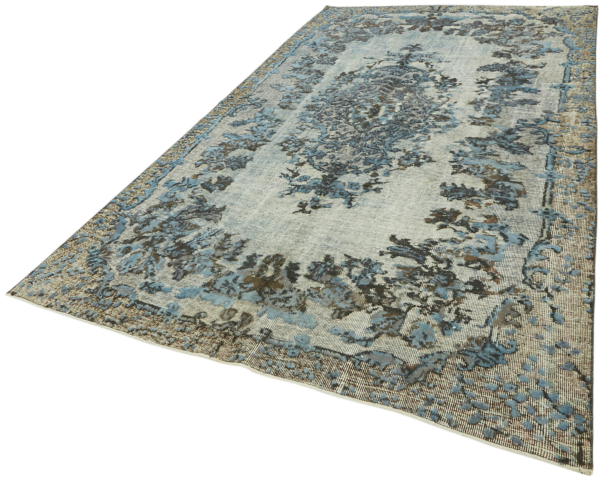 6x11 Vintage Hand-Carved Turkish Rug - 47050