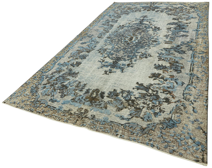 6x11 Vintage Hand-Carved Turkish Rug - 47050