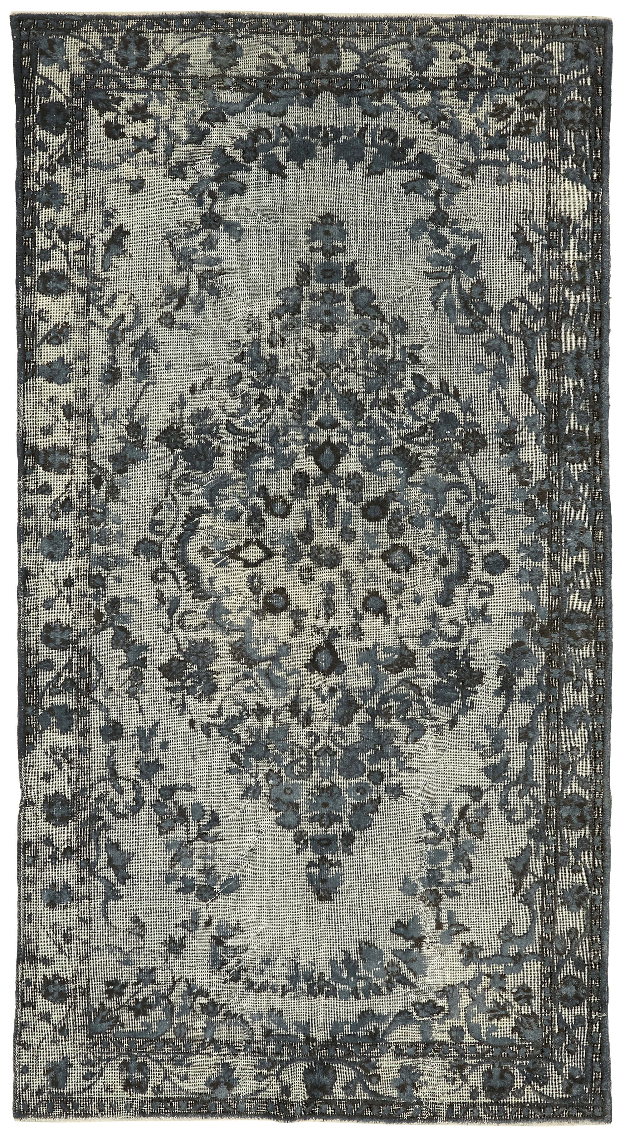 6x10 Vintage Hand-Carved Turkish Rug - 47051