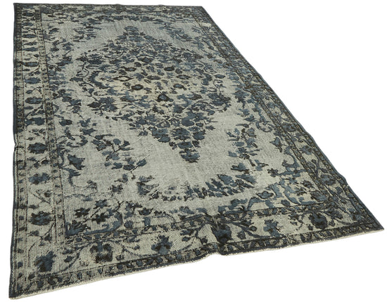 6x10 Vintage Hand-Carved Turkish Rug - 47051