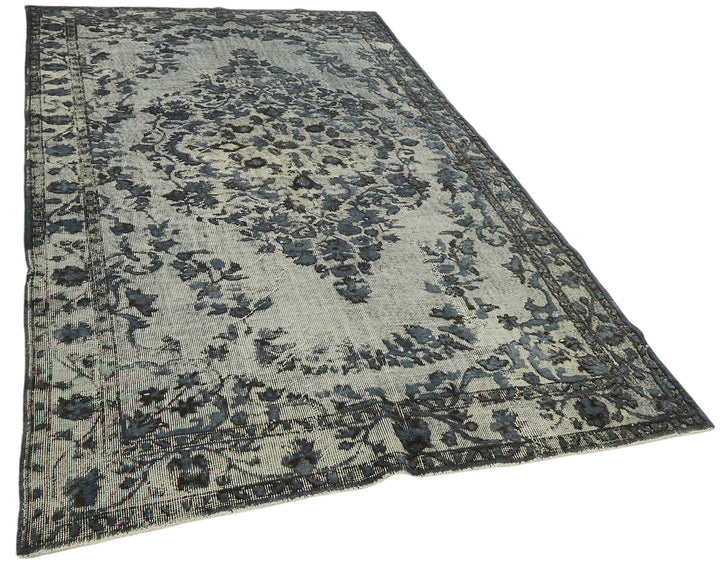 6x10 Vintage Hand-Carved Turkish Rug - 47051