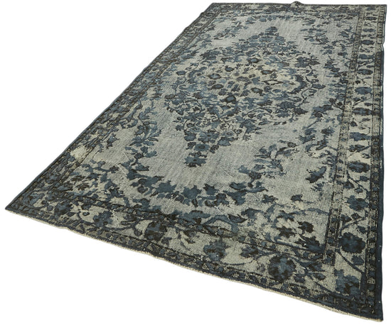 6x10 Vintage Hand-Carved Turkish Rug - 47051