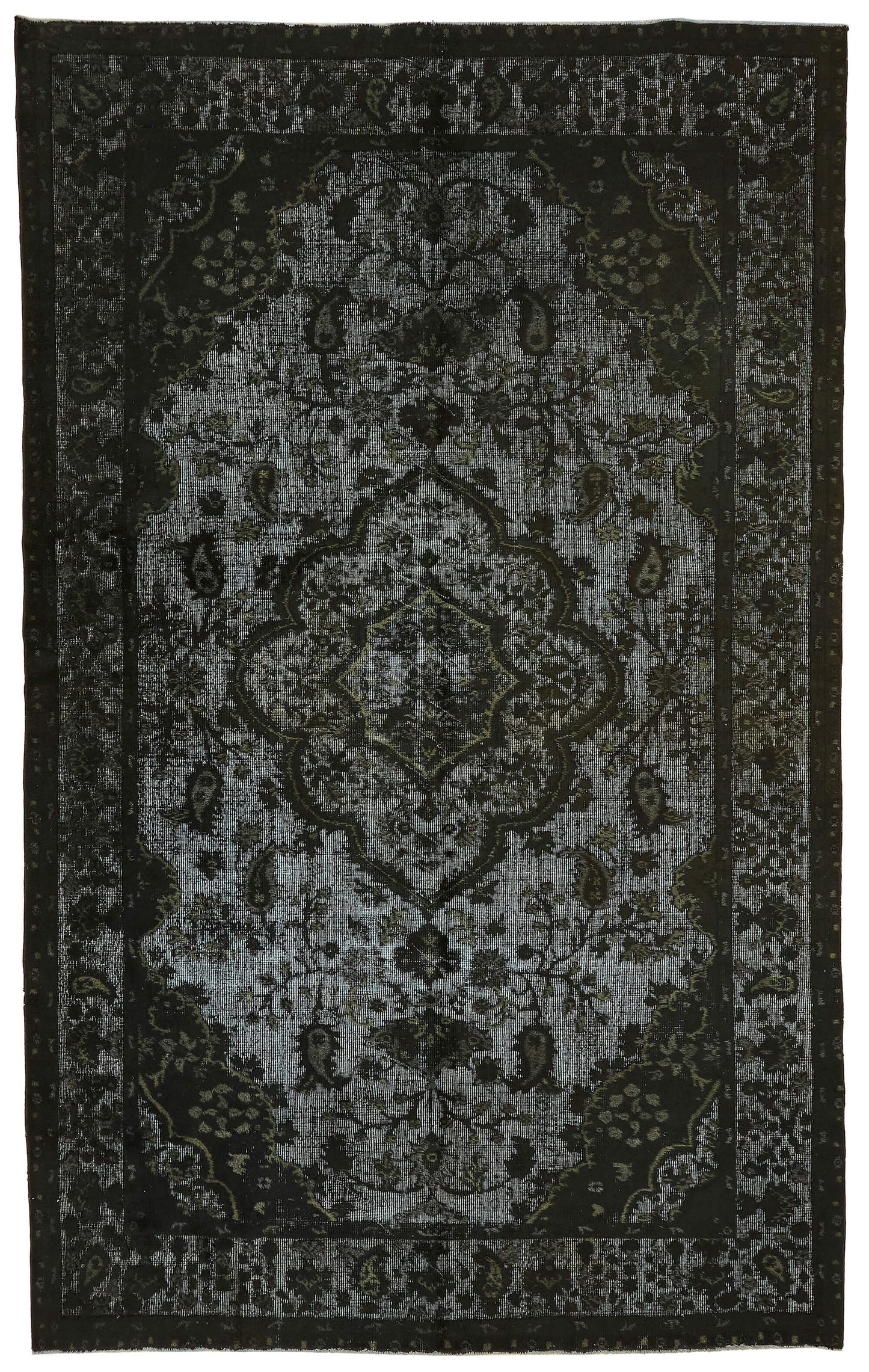 6x10 Vintage Hand-Carved Turkish Rug - 47052