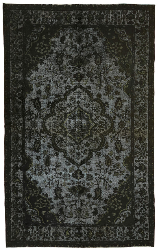 6x10 Vintage Hand-Carved Turkish Rug - 47052