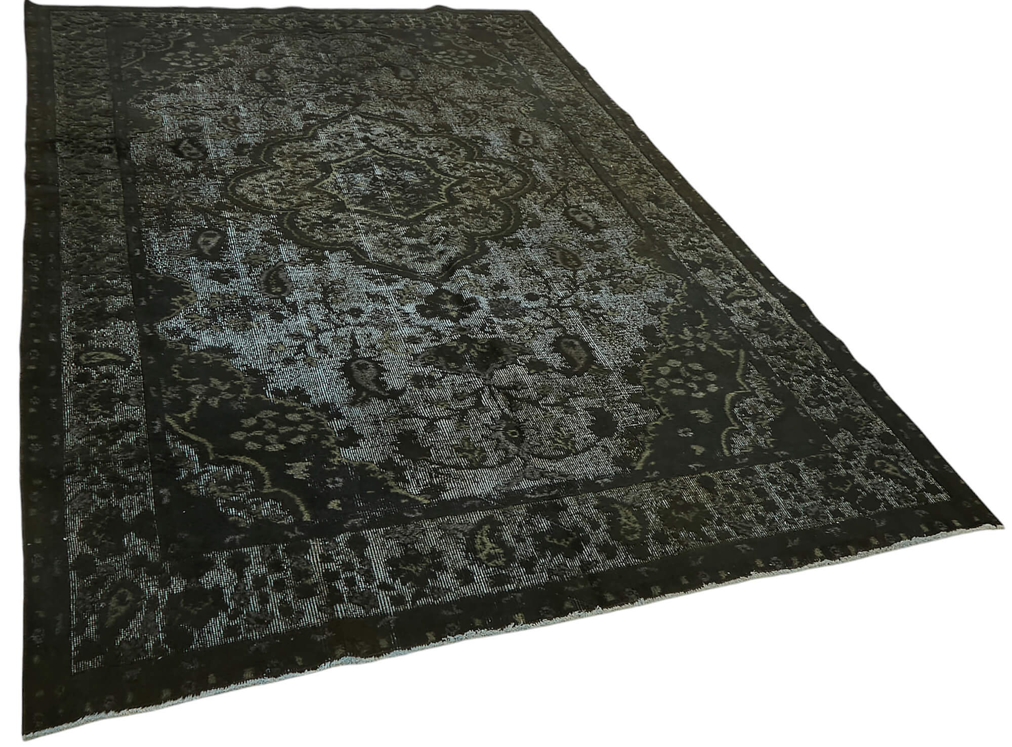 6x10 Vintage Hand-Carved Turkish Rug - 47052