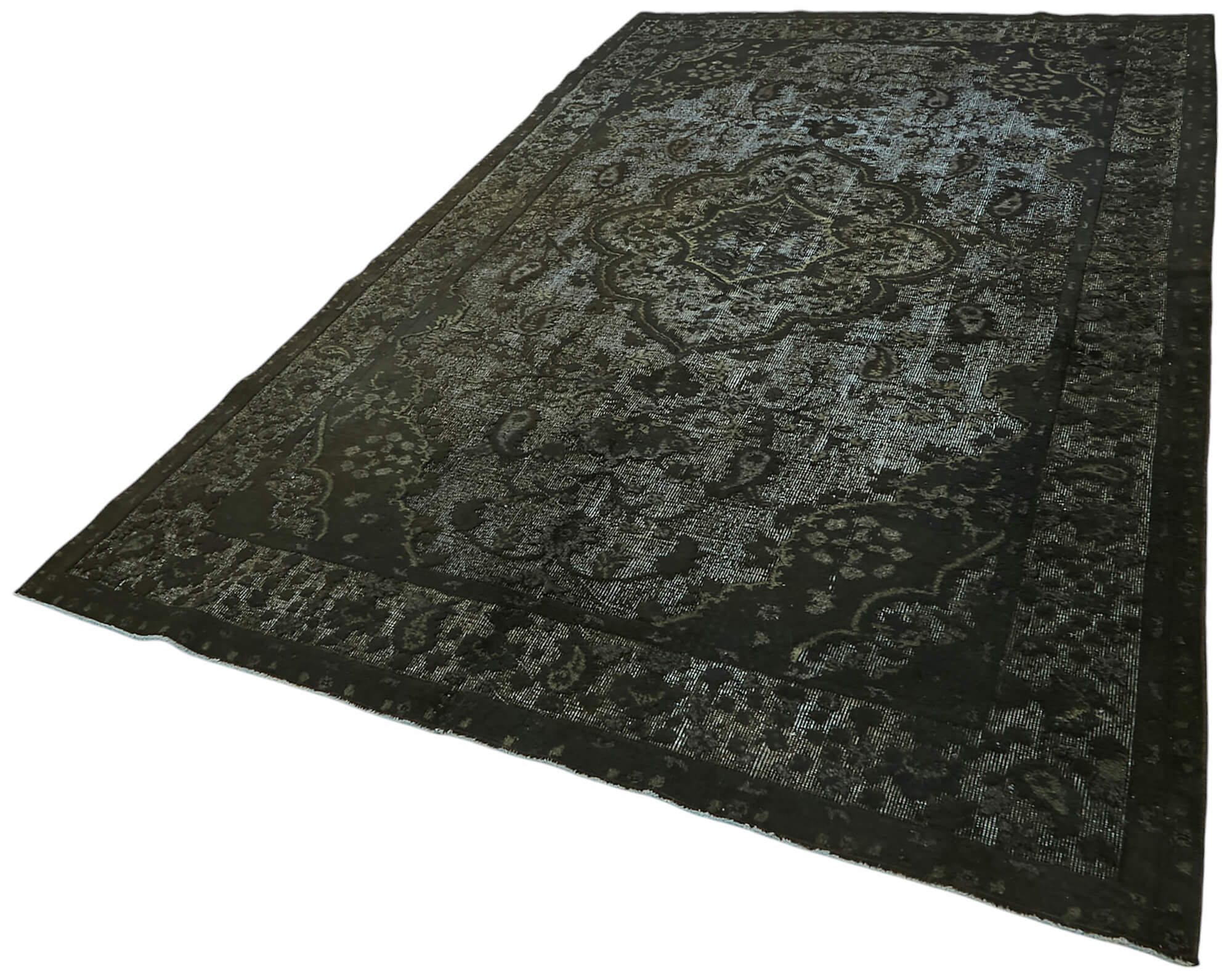 6x10 Vintage Hand-Carved Turkish Rug - 47052