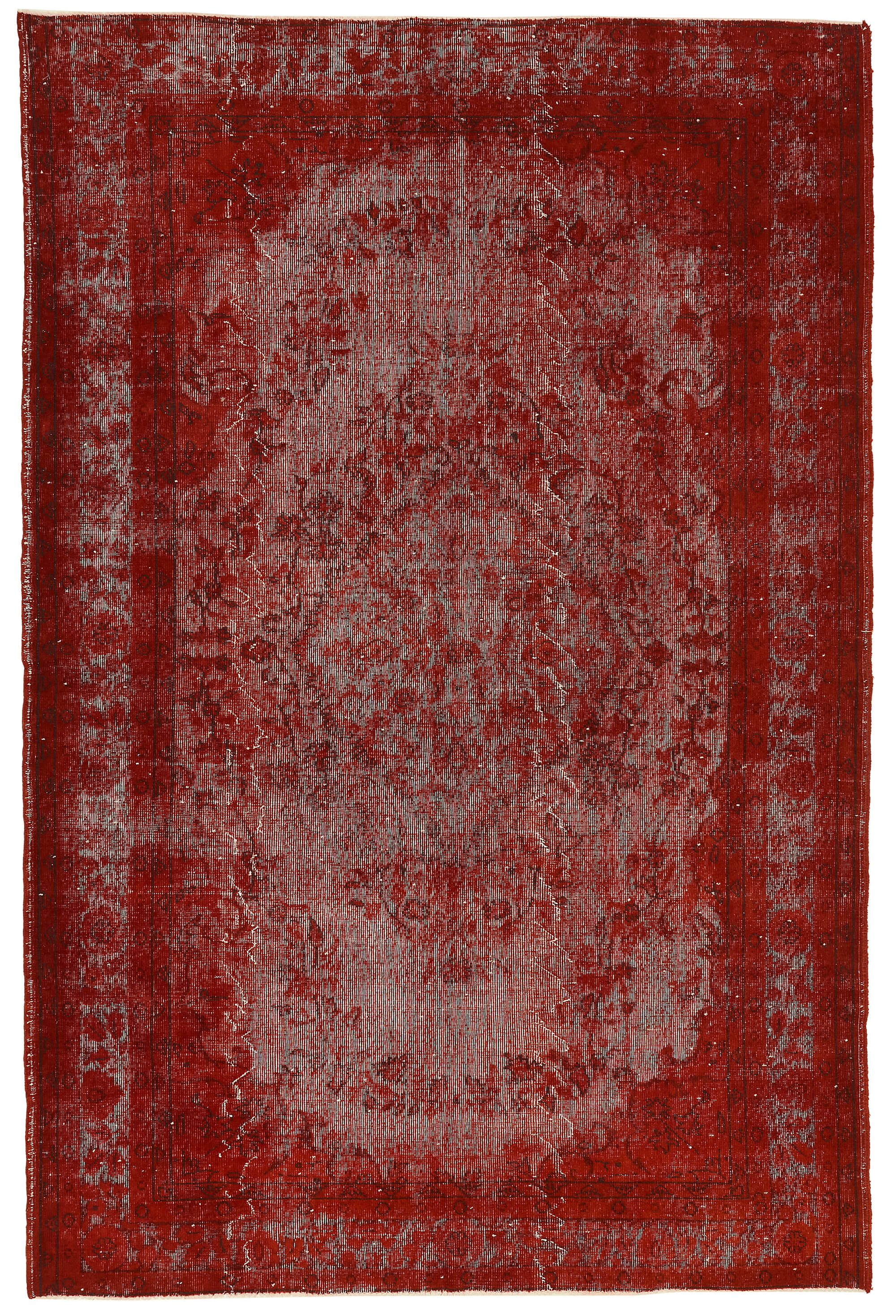 6x10 Vintage Hand-Carved Turkish Rug - 47053