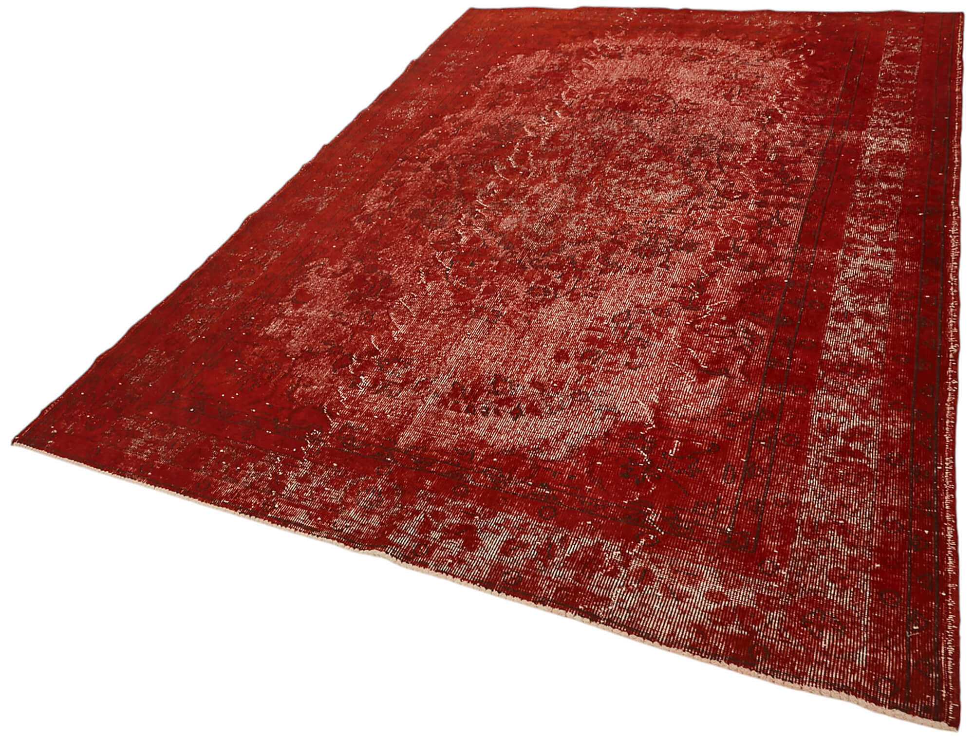 6x10 Vintage Hand-Carved Turkish Rug - 47053