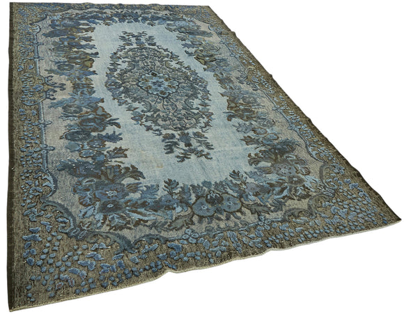 6x10 Vintage Hand-Carved Turkish Rug - 47054