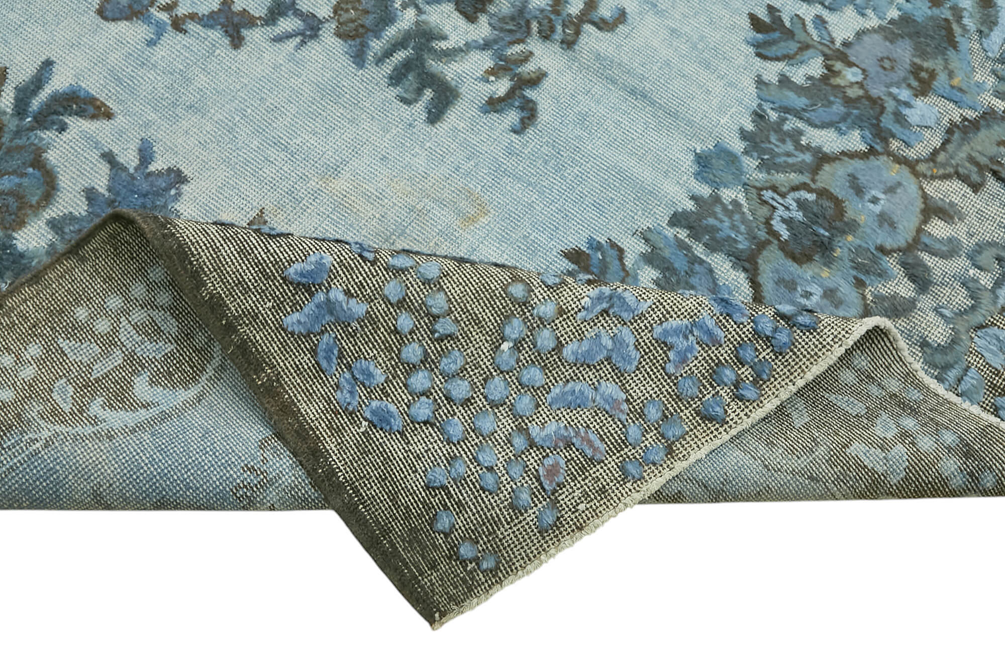 6x10 Vintage Hand-Carved Turkish Rug - 47054