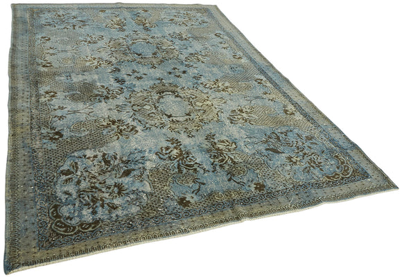 6x9 Vintage Hand-Carved Turkish Rug - 47055