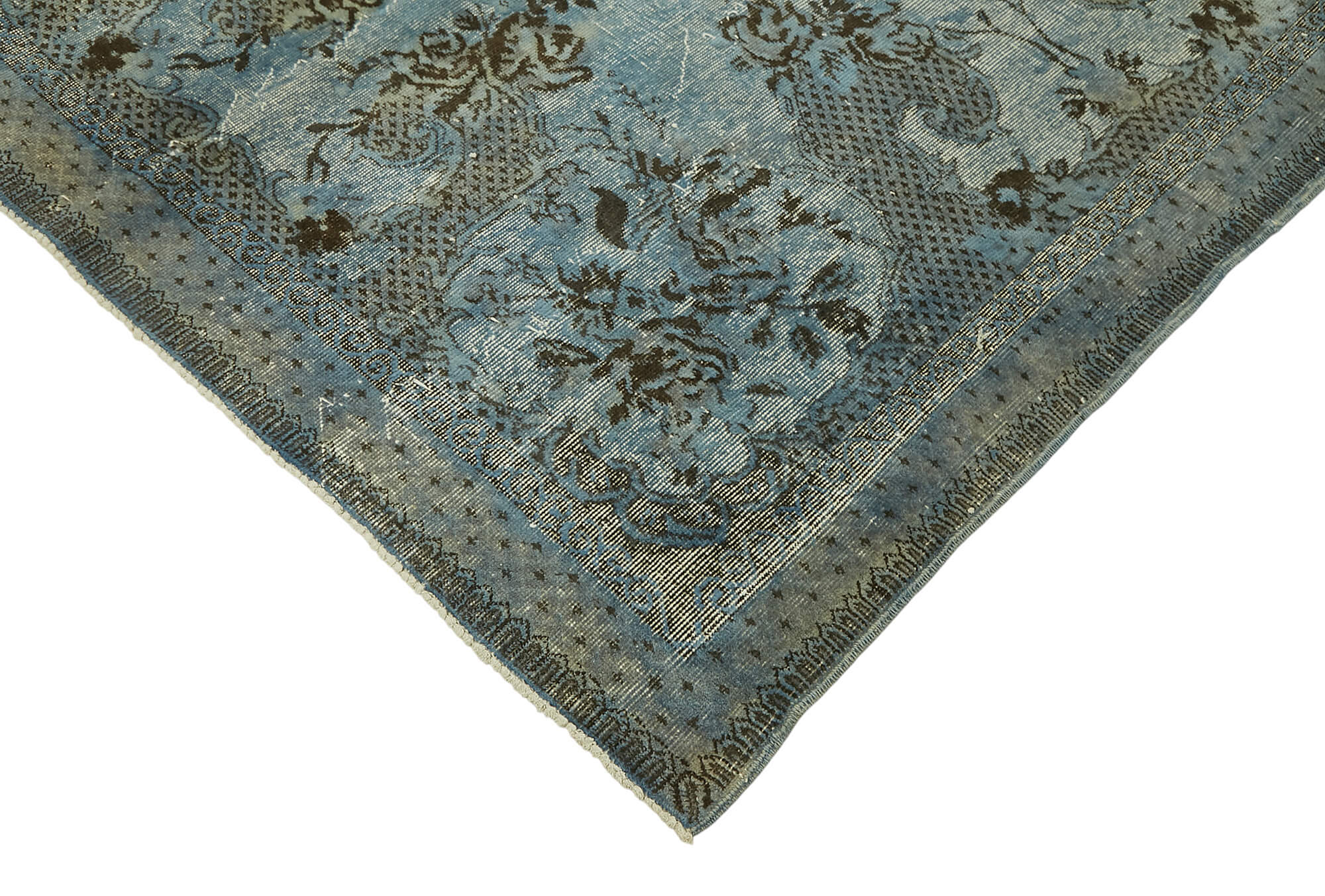 6x9 Vintage Hand-Carved Turkish Rug - 47055