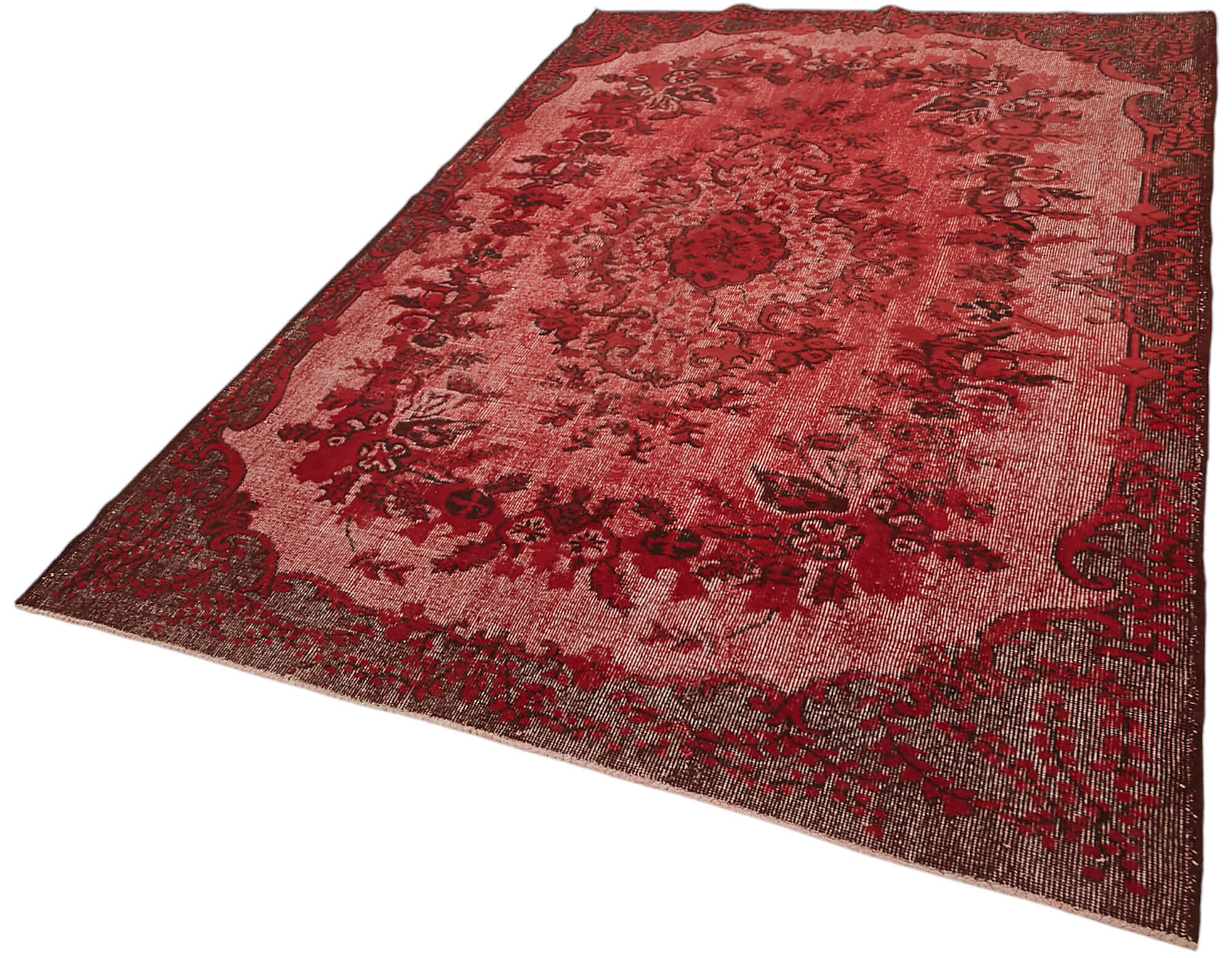 6x9 Vintage Hand-Carved Turkish Rug - 47056