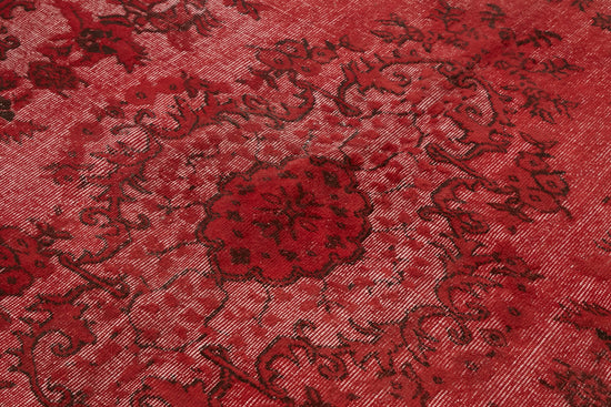 6x9 Vintage Hand-Carved Turkish Rug - 47056