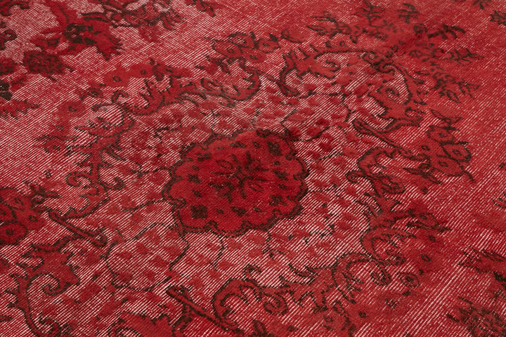 6x9 Vintage Hand-Carved Turkish Rug - 47056