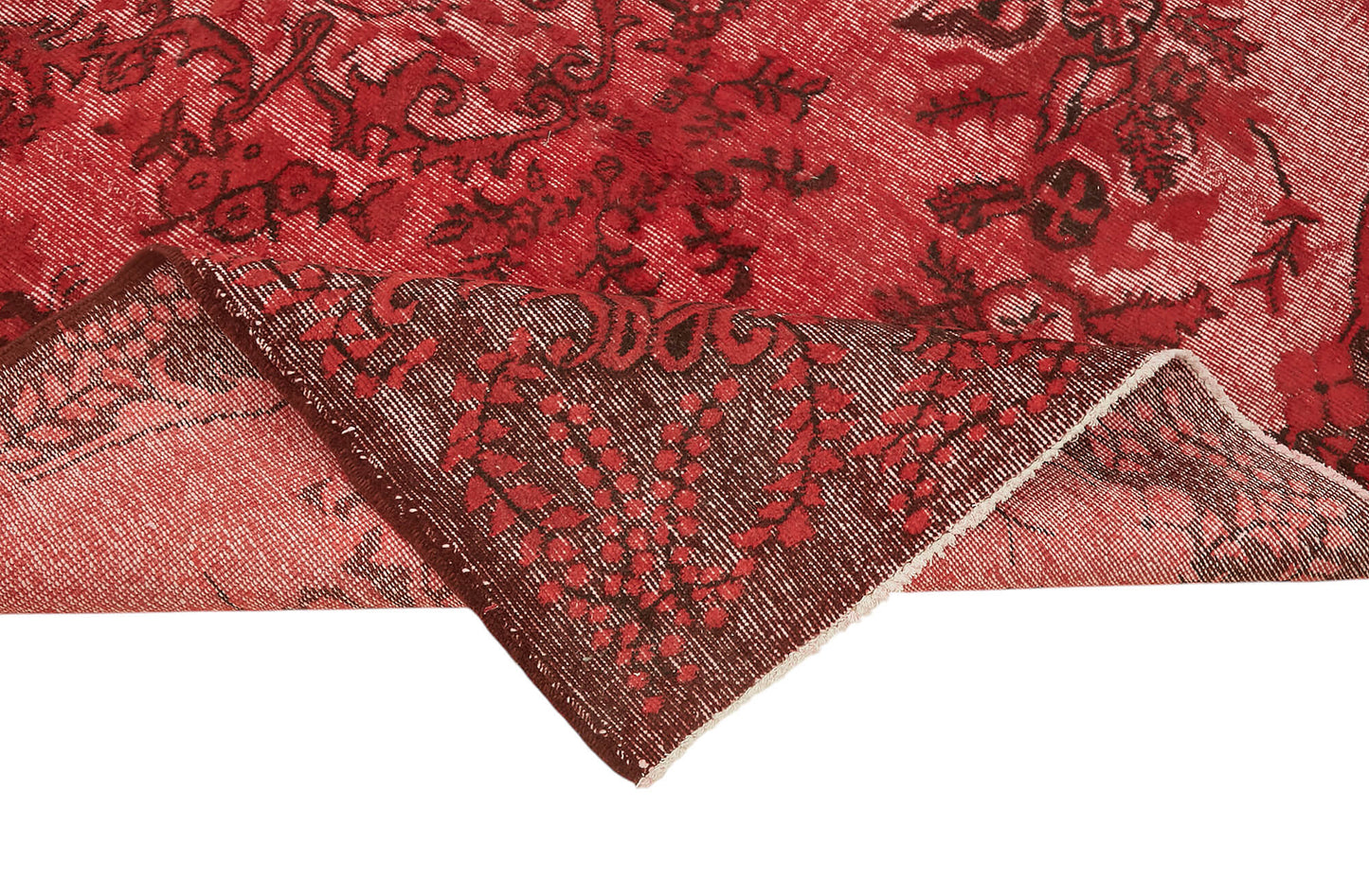 6x9 Vintage Hand-Carved Turkish Rug - 47056