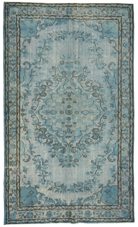 6x10 Vintage Hand-Carved Turkish Rug - 47057