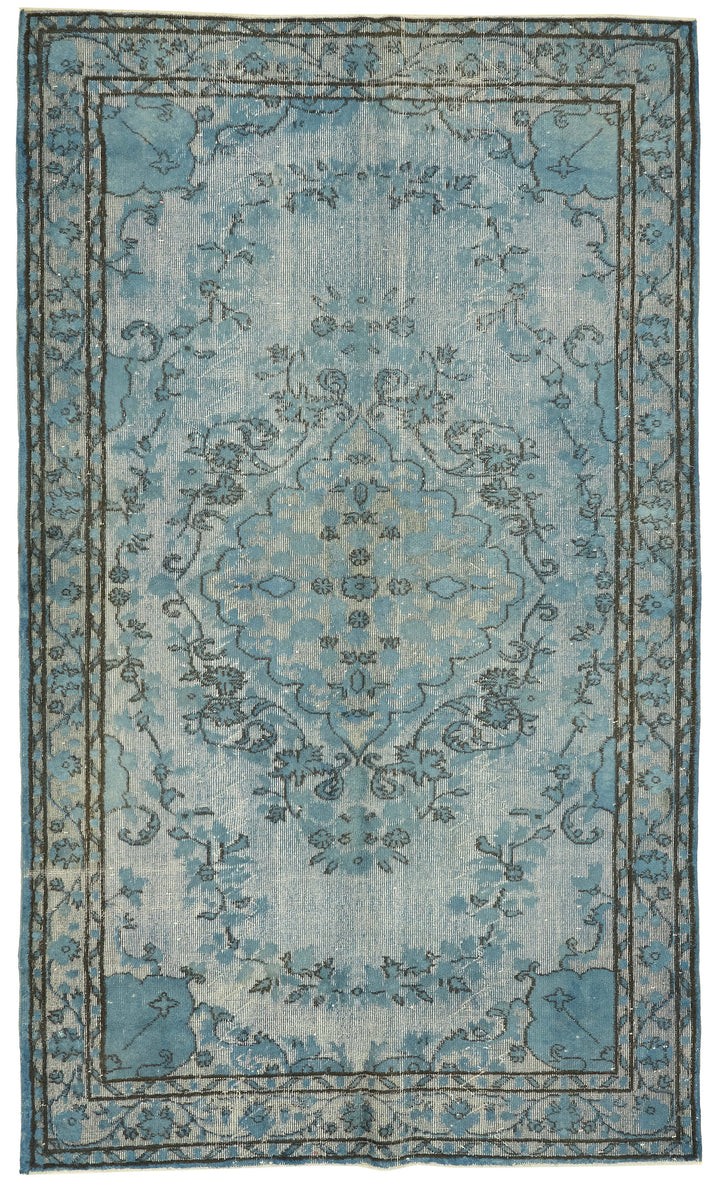 6x10 Vintage Hand-Carved Turkish Rug - 47057